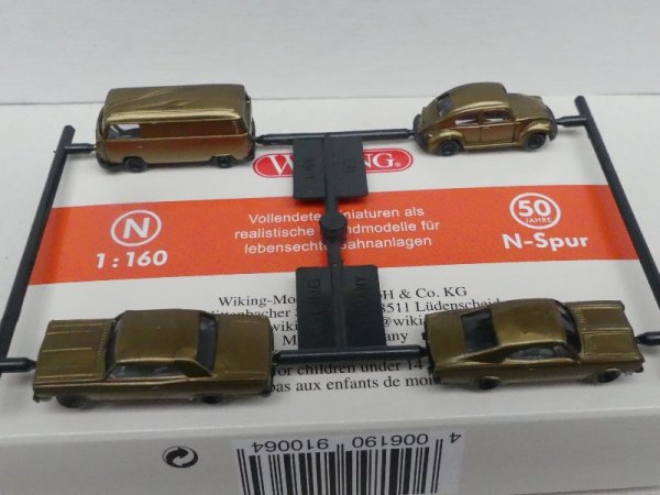1/160 N Spur Wiking VW T2-VW Käfer-Chevrolet-Opel Rekord 0910 06