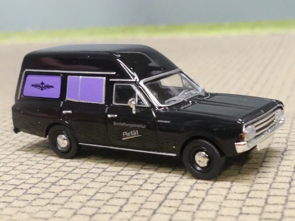 1/87 Brekina Opel Rekord C Bestattungswagen Pietät 1968, 20676