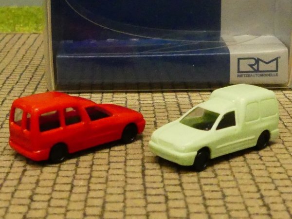 1/160 Rietze VW Caddy Set rot-hellgrün Spur-N 16013