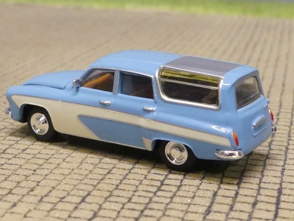 1/87 Brekina Wartburg 311 Camping hellblau/weiß 27125