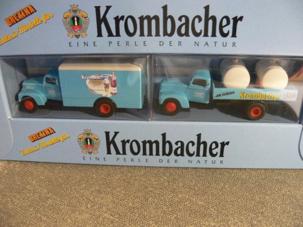 1/87 Brekina Ford Fk 3500 Krombacher SET Koffer+Pritsche 2469