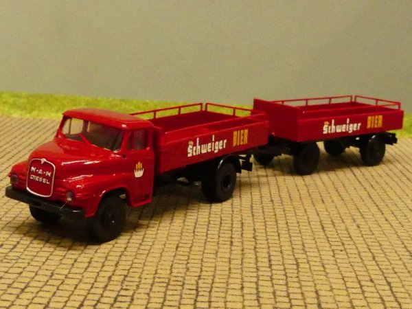 1/87 Brekina MAN 520 Schweiger Bier Getränkepritsche-HZ 45023