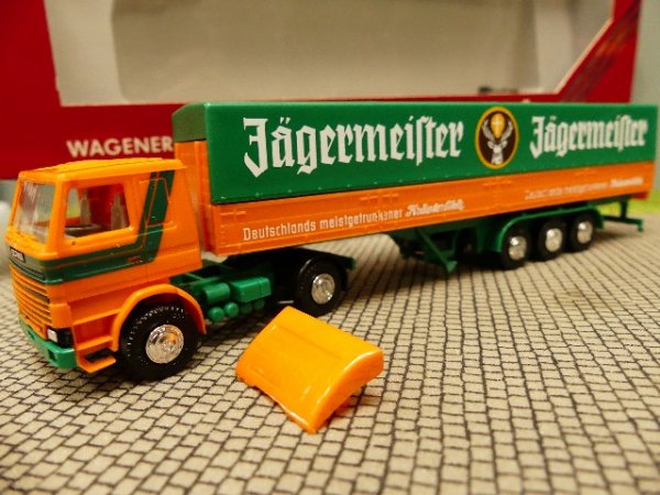 1/87 Herpa Scania 142 Jägermeister Pritschen Sattelzug