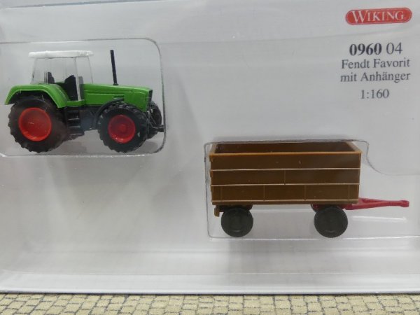 1/160 Wiking N Spur Fendt Favorit mit Anhänger 0960 04