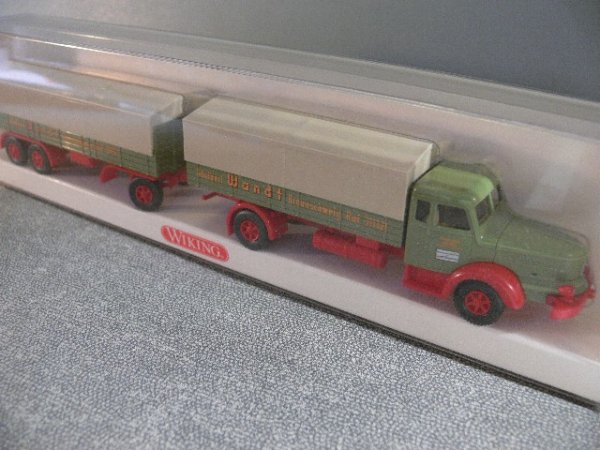 1/87 Wiking Krupp Titan Wandt Planen-Hängerzug 891 03