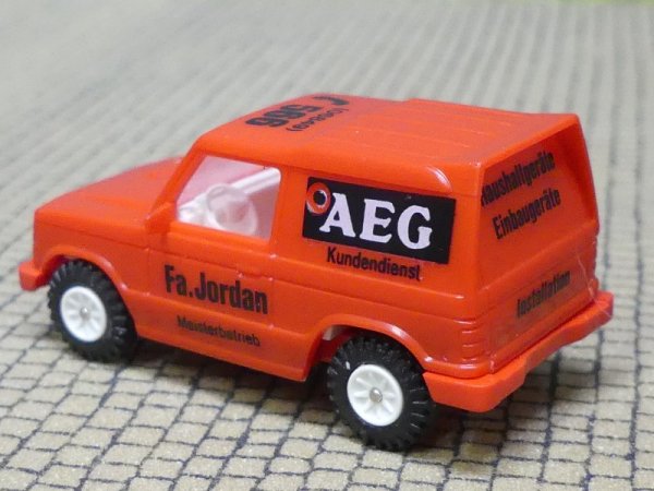 1/87 Rietze Mitsubishi Pajero Fa. Jordan Miele / AEG Kundendienst