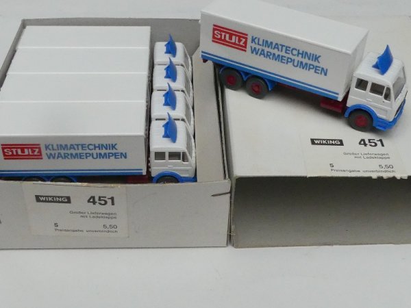 1/87 Wiking Händlerpackung MB NG Stulz Wärmepumpen 5 Modelle