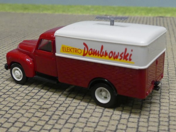 1/87 Brekina Hanomag L 28 ELEKTRO Dombrowski Kasten