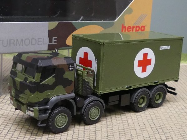 1/87 Herpa Iveco Trakker 8x8 Bundeswehr mit Sanitätscontainer 747219