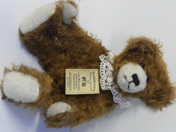 PS010 PS Nostalgiebär braun ca. 35 cm Mohairplüsch holzwollegestopft