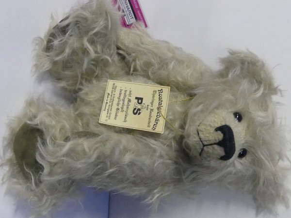 PS26 PS Nostalgiebär ca. 28 cm Mohairplüsch holzwollegestopft
