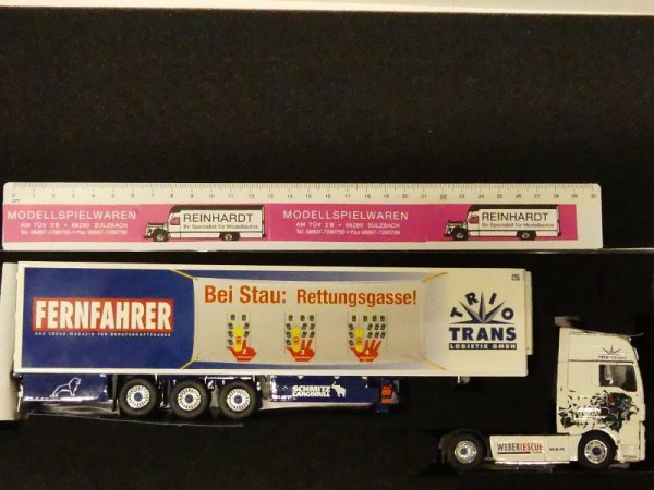 1/50 Tekno Herpa MAN TGX XXL Euro 6c Trio-Trans Fernfahrer Kühlkoffer SZ 071055