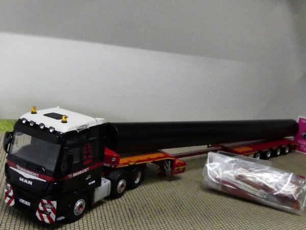 1/50 WSI MAN TGX XXL 6x2 + Tieflader + Beladung Mammoet