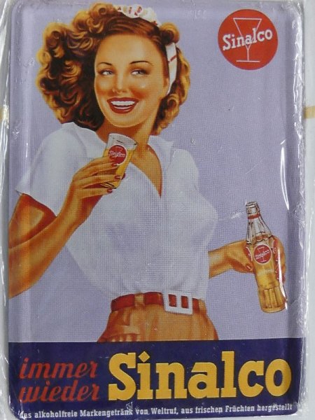 Blechschild Sinalco immer wieder 10 x 14 cm