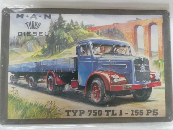 Blechschild MAN Turbo Diesel 20 x 30 cm