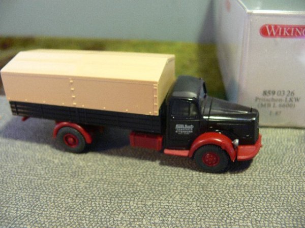 1/87 Wiking MB L 6600 Hugo Kost Attendorn Pritsche 859 03 B