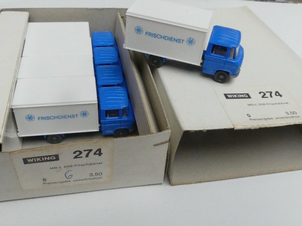 1/87 Wiking Händlerpackung MB L 608 Frischdienst 5 Modelle 274 6