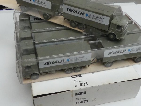 1/87 Wiking Händlerpackung MAN F80 Tehalit Hängerzug 5 Modelle 471 2