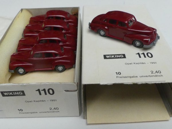1/87 Wiking Händlerpackung Opel Kapitän 1971 braun 10 Modelle 110 2