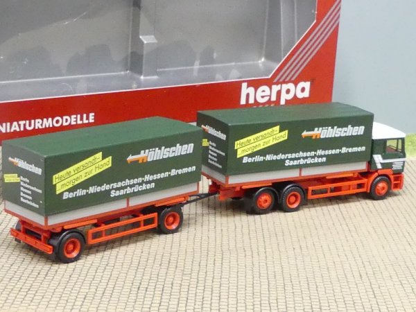 1/87 Herpa MAN F2000 Hölschen Spedition Hängerzug 144407