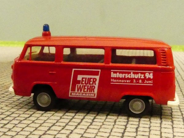 1/87 Brekina VW T2 Feuerwehr Magazin Interschutz 94 Bus