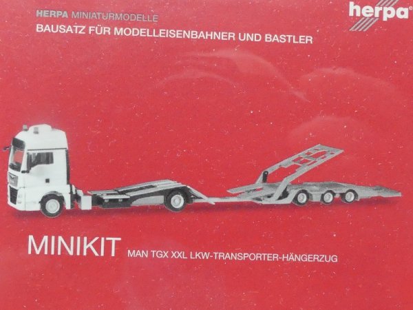 1/87 Herpa MiniKit MAN TGX XXL LKW-Transporter-HZ weiß 013529