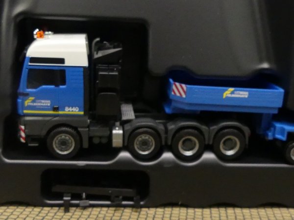 1/87 Herpa MAN TGX XXL Tieflade-SZ mit Ladung Bautrans Felbermayr 307338