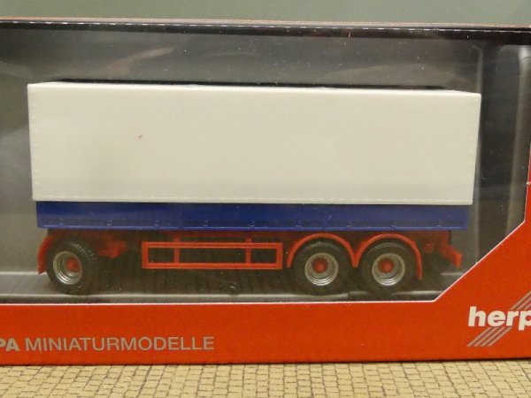 1/87 Herpa Planenhänger 3-achs unbedruckt 076852