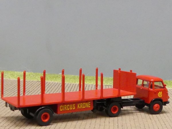 1/87 Brekina Borgward 655 Circus Krone Rungen-Sattelzug 43213