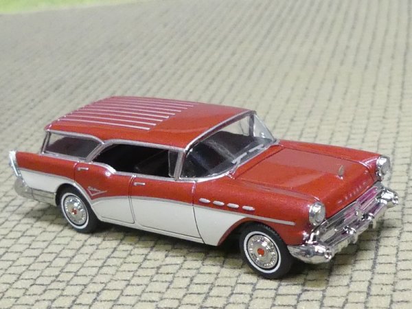 1/87 Brekina Buick Century Caballero dunkelrot/weiss, 1957, 18181