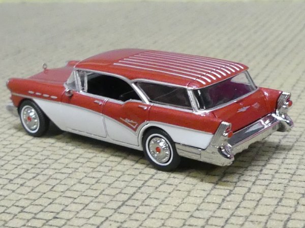 1/87 Brekina Buick Century Caballero dunkelrot/weiss, 1957, 18181
