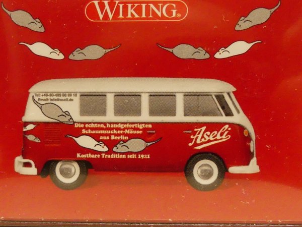 1/87 Wiking VW T1 ASELI Schaumzucker Mäuse aus Berlin 0797 95 Sondermodell