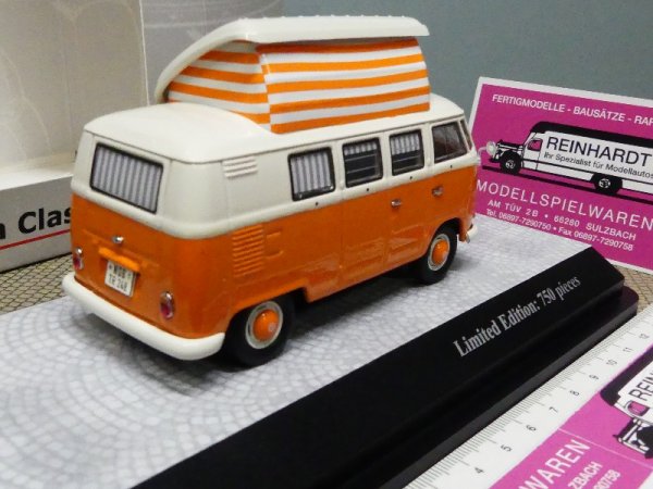 1/43 Premium Classixxs VW T1 Camper Aufstelldach creme/orange 13875