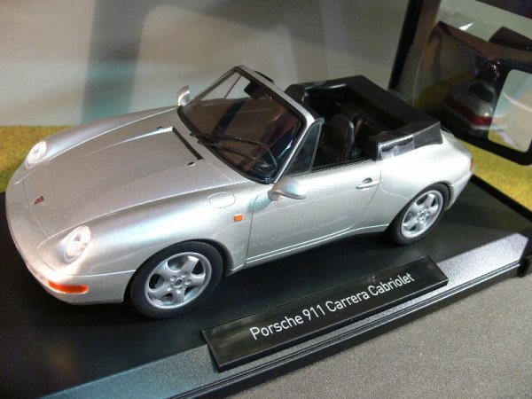 1/18 Norev Porsche 911 Carrera Cabrio 1993 silber 187592
