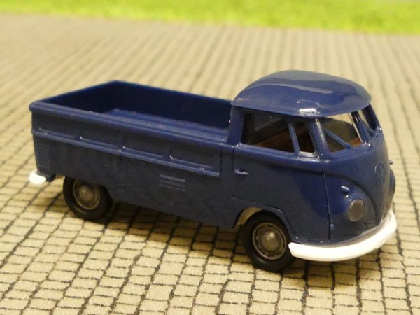 1/87 Brekina # 2074 VW T1 Pritsche dunkelblau Economy 32958