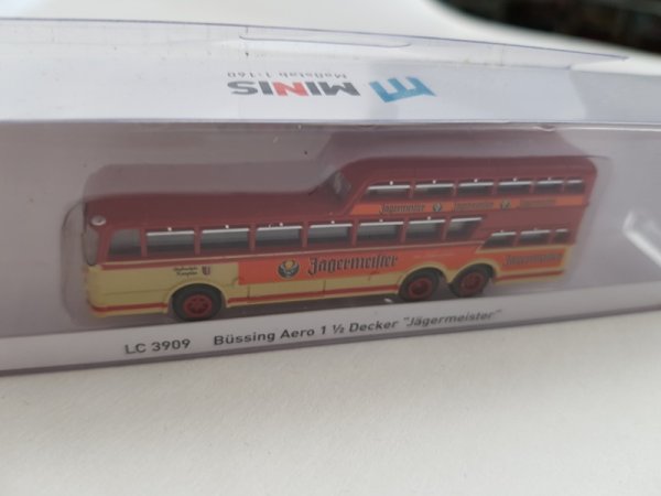 1/160 Minis Büssing 1 1/2 Decker Jägermeister LC 3909 N-Spur