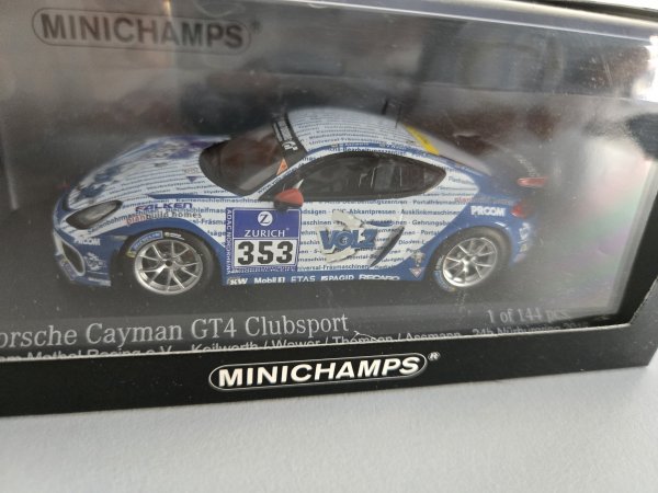 1/43 Minichamps Porsche Cayman GT4 Clubsport #353 24h Nürburgring 2016 437 166153