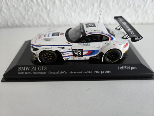 1/43 Minichamps BMW Z4 GT3 Team ROAL24h Spa 2014 437 142043