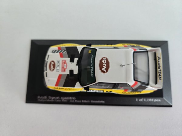 1/43 Minichamps Audi Sport Quattro Rallye Monte Carlo 1985 Röhrl #3 400 851203