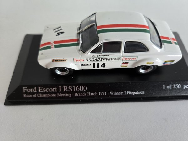 1/43 Minichamps Ford Escort I RS 1600 Brands Hatch 1971 Fitzpatrick 400 718114