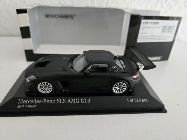 1/43 Minichamps Mercedes-Benz SLS AMG GT3 2011 matt schwarz 410 113200