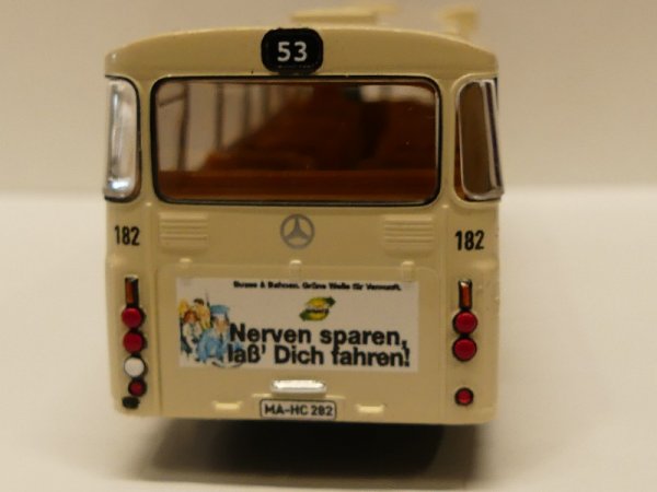 1/87 Brekina MB O 305 Mannheimer Verkehrs AG Odenwald Milch Sondermodell Reinhardt