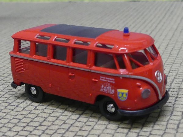 1/87 Brekina v# 0770 VW T1 b Samba Feuerwehr Gleiberg