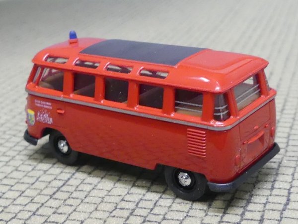 1/87 Brekina v# 0770 VW T1 b Samba Feuerwehr Gleiberg