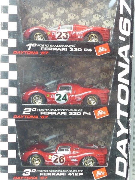 1/43 Brumm SET: Ferrari 330 P4 Spyder - 330 P4 Coupe - 412P Coupe S026-027-028
