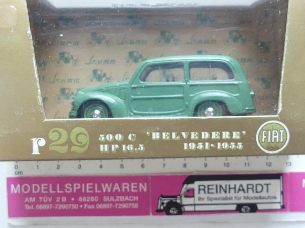 1/43 Brumm Fiat 500 C Belvedere grün r29