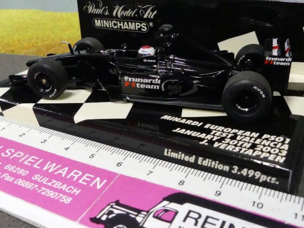 1/43 Minichamps Minardi European  PS01 TEST VALENCIA J. Verstappen