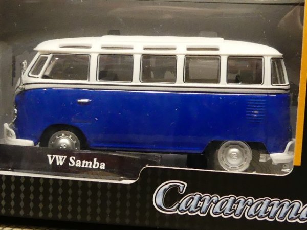 1/43 Cararama VW T1 Samba weiß/blau
