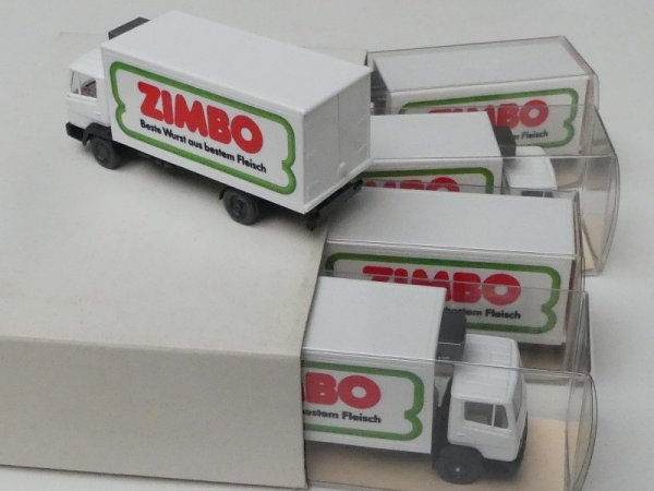 1/87 Wiking Händlerpackung MB 814 ZIMBO Kühlkoffer 5 Modelle 430 1