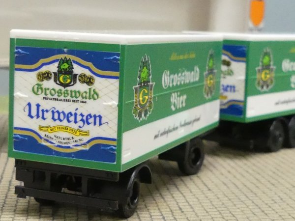 1/87 Herpa MAN F90 Grosswald Bier Getränkekoffer-HZ